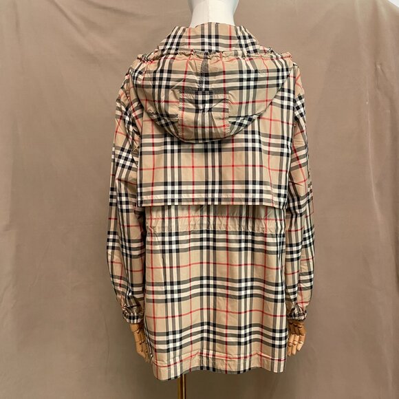 Burberry Plaid Pattern Outerwear Jacket Women Beige Jackets & Coats - Picture 6 of 10